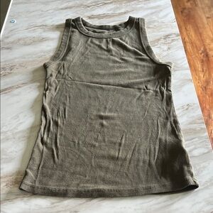 a new day Khaki Ribbed Tank Top